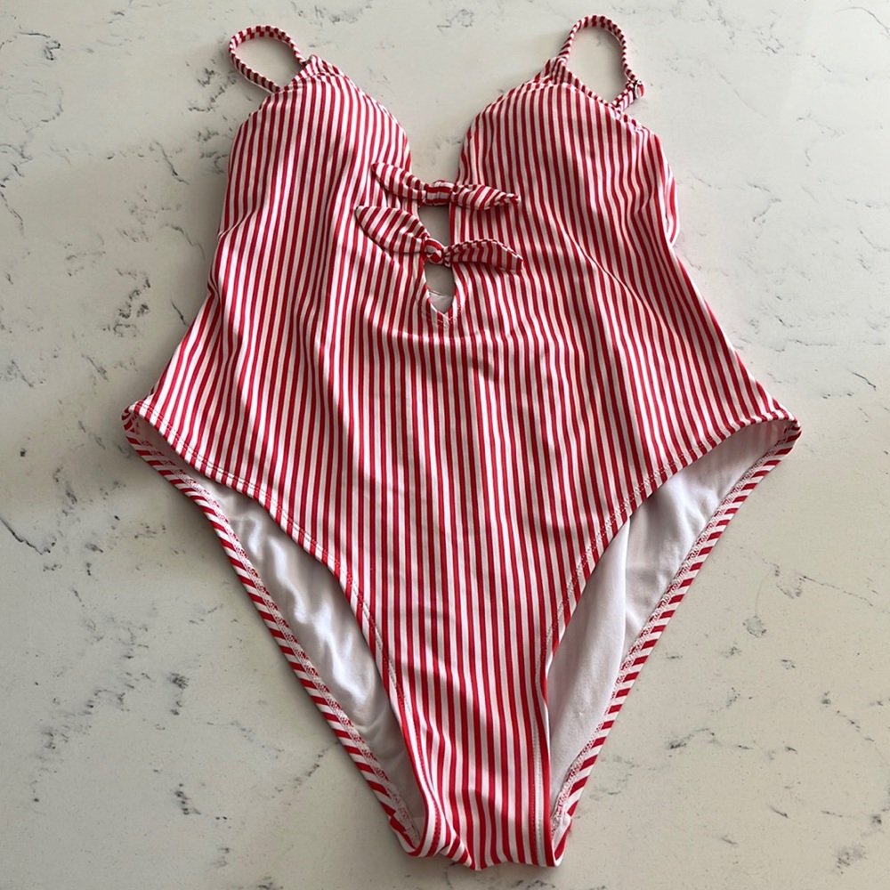 Striped One-Piece Swimsuit